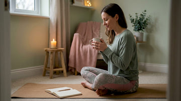 Woman preparing evening ritual for hormonal balance