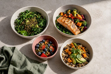 Four nourishing meal bowls for cycle phases
