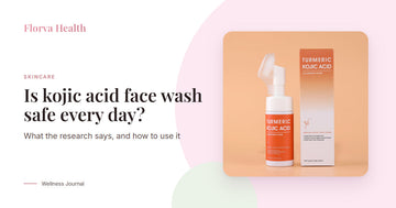 Is kojic acid safe in a daily face wash? Florva turmeric and kojic acid foaming cleanser